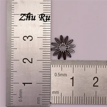 20pcs ZHU RU 11mm papuošalai nustatymas priedai Saulėgrąžų talpykla lapų lapų pakabukai pakabukas dėklas pakabukai 