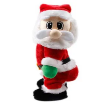 Kalėdų Naują Dovanų Šokių Elektros Muzikinis Žaislas Kalėdų Senelio Lėlės Twerking Dainavimo Kalėdinė Dekoracija namuose