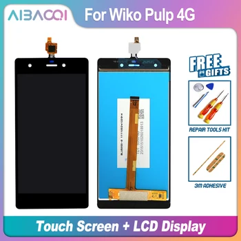 AiBaoQi Naujas Originalus 5.0 colių Jutiklinis Ekranas + 1280X720 LCD Ekranas Asamblėjos Pakeisti Wiko Plaušienos/Plaušienos 4G Telefono modelis