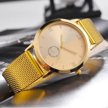 Paprastas laikrodis Unisex Mados Kvarcas, Ženeva, Laikrodžių Rose Gold 
