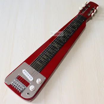 Stock raudona ir juoda metallic Havajų elektrinė gitara 30 colių liepų kūno 6 stygų gitara, gitara electrique