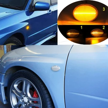 Automobilių Eilės LED Šoniniai Gabaritiniai Objektyvas Posūkio Signalo Lemputė Subaru Impreza WRX ST 02-07 84401SA001