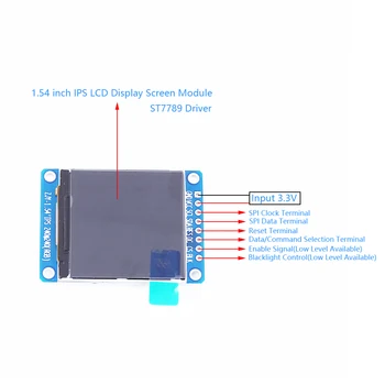 1.54 colių SPI 240x240 RGB TFT LCD Ekranas Modulis ST7789 Vairuotojo 240*240 3.3 V IPS LCD