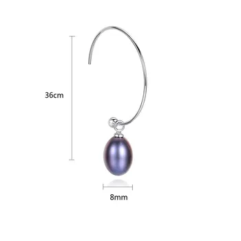 Naujas Mados 925 Sterlingas Sidabro Auskarai Natūralių Gėlavandenių Perlų Lašas Auskarai Moterims, Moteriška Fine Jewelry