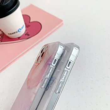 Akvarelė dvipusis laminavimas telefono dėklas skirtas iphone 12 11Pro Max XR XS Max minkštas silikoninis dangtelis, Skirtas 