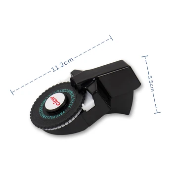 1Pcs Juoda Spalva su 9mm etiketės Juostos Suderinama MOTEX E101 etikečių spausdintuvas Vadovas ženklo kūrėjas dymo įspaudas label maker