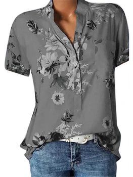 Nauja palaidinė marškinėliai didelio dydžio atsitiktinis marškinėliai V-kaklo trumpomis rankovėmis marškinėliai moterims