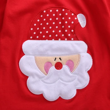 Naujagimiui Kūdikių Merginos Kalėdų Suknelė Ilgomis Rankovėmis Santa Claus Atsitiktinis Šalies Nėrinių Suknelė Komplektus Mergaičių Drabužiai