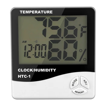 Skaitmeninis LCD Patalpų Lauko Elektroniniai Kambario Temperatūros Drėgmės Matuoklis Termometras su Drėgmėmačiu Oras Stotis Žadintuvas