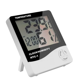 Skaitmeninis LCD Patalpų Lauko Elektroniniai Kambario Temperatūros Drėgmės Matuoklis Termometras su Drėgmėmačiu Oras Stotis Žadintuvas