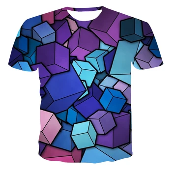 2020 naujas 3D Vasaros mados T-shirt abstrakčiai Vyrų moteris Anime, Print T-marškinėliai, vyriški marškinėliai Street Wear
