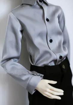 BJD doll drabužiai tinka 1/3 1/4 dydis universalus profesionalus marškinėliai ilgomis rankovėmis satino top 3 spalvos lėlės priedai