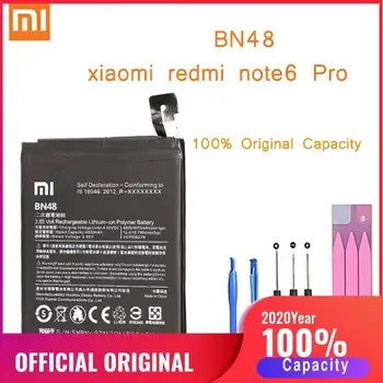 Originalus Telefonas, Baterija Redmi 6 Pastaba Pro Baterija Xiaomi redmi 6 Pastaba Pro BN48 Baterijų Xiomi hongmi Note6 Pro bateria