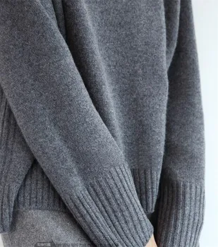 Kašmyras storas mezgimas moterims korėjos stiliaus kietas golfo laisvas megztinis megztinis S-L mažmeninės didmeninės
