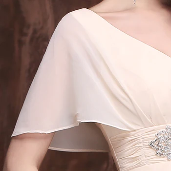 Liac Bridesmaid Dresses Šifono Ilgai Imperijos V kaklo Elegantiškas Vestido De Madrinha De Casamento Prom Šalis Suknelė Rankovėmis Oficialų Suknelė