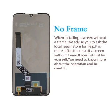 PINZHENG Telefono LCD Xiaomi Redmi 7 Pastaba LCD Ekranas Jutiklinis Ekranas skaitmeninis keitiklis Asamblėjos LCD Už Redmi Note7 Pro Su karkasu