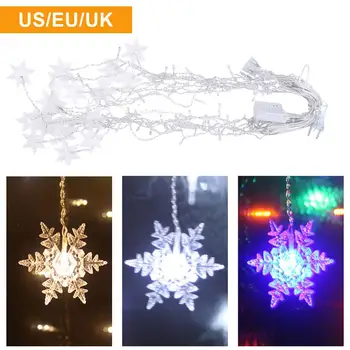 LED Snaigės Žibintai String 220/110V 8 Režimais, atsparus Vandeniui Ištraukiamas Vestuvių, Gimtadienio, Kalėdų Medis, Sodo Dekoro Žibintai