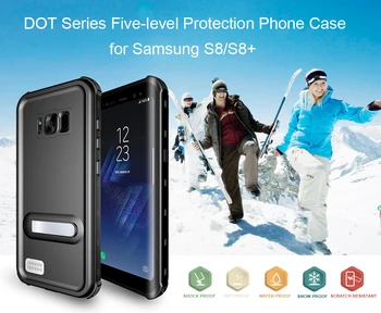 Atsparus vandeniui Case For Samsung Galaxy S8 9 Plius Padengti 360 Visas Apsaugos atsparus smūgiams Šarvai Lauke, Nardymas, Plaukimo Telefonas atvejų