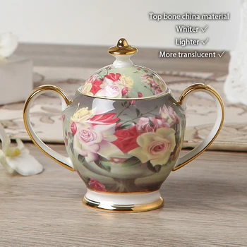 Vintage Rose Kaulų Kinija Kavos Rinkinys Britų Porceliano Arbatos Rinkinys Keramikos Puodą Krematoriumas Cukraus Dubuo Teatime Arbatos, Kavos Puodelio Coffeeware