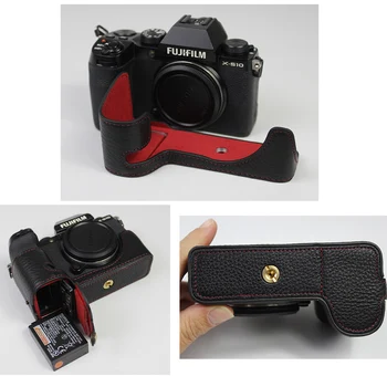 Natūralios Odos Fotoaparato atveju Pusė Padengti Atveju Dėl Fuji Fujifilm XS10 X-S10 Kamera, Krepšys