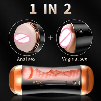 10 Greičio Vyrų Masturbator Dual Channel Analinis Makšties Kišenėje Pūlingas Masturbacija Taurės Erotinis Sekso Mašina Suaugusiųjų Sekso Žaislais Vyrams Gėjų