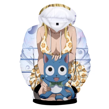 2020 Populiarus Fairy Tail Hoodie Dropshipping Naujų Karšto Pardavimo Mens Palaidinukė Hoodies Anime 3D Spausdinimo Streetwear Megztinis Švarkas