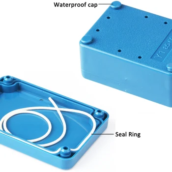 Vandeniui atsparus Mėlynos spalvos ABS Plastiko Projekto plokštės kontrolės Paskirstymo Dėžutės Saugojimo Bylos Talpyklos Būsto Atveju Elektroniniai Reikmenys.