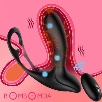 Šildymo Prostata vibratorius vyrams Belaidžio Nuotolinio valdymo Vibruojančiu Prostatos Massager Vyrų Masturbator Išangę Gspot Vibratorius Suaugusiųjų Sekso Žaislas
