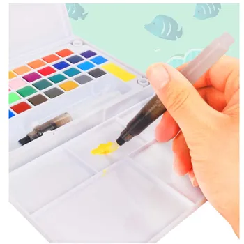 Kokybės Kietų Pigmento Akvarelės Dažų Rinkinys Su Vandens Spalva Nešiojamų Teptuku Pen Profesionalių Tapybos Meno Reikmenys