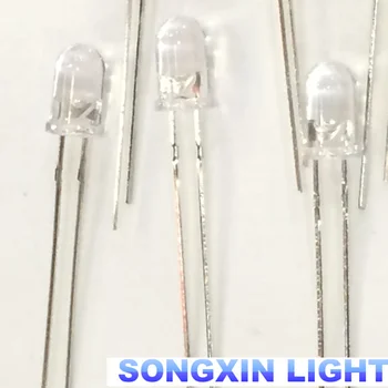 1000pcs 3mm Apvalios Baltos Šviesos diodas Super Ryškios Šviesos Lemputė, Led Lempa, Nauja 6000-6500k 3.0-3.6 v, 20 ma 3mm balti led diodai
