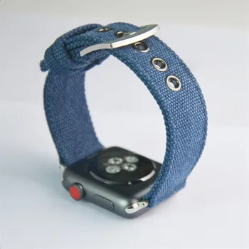 Atsitiktinis Džinsinio audinio Diržu, Apple Watch Band Serijos 6/SE/5/4/3/2 Kamufliažas Drobės Mados Apyrankė iWatch 40/44mm 38/42mm Diržas