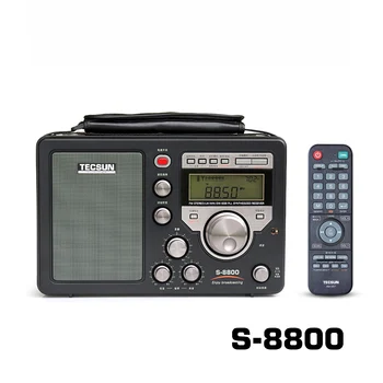 Nemokamas pristatymas Originalus TECSUN S-8800 PLL DSP AM/FM/LW/SW Visi juosta SSB Radijo Imtuvas, Stereo + Nuotolinio Valdymo T1218