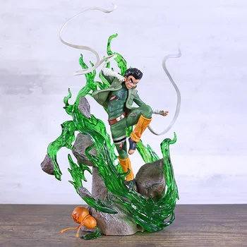 Naruto Shippuden Rock Lee Kova Ver. Statula PVC Pav Modelis Žaislas Kolekcines Figurals