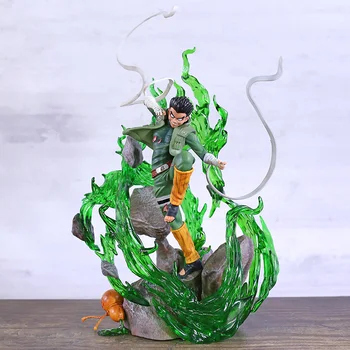 Naruto Shippuden Rock Lee Kova Ver. Statula PVC Pav Modelis Žaislas Kolekcines Figurals
