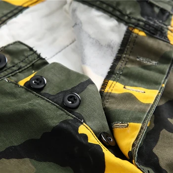 Sokotoo Vyrų kamufliažas spausdinti kratinys krovinių kelnės Atsitiktinis išgalvotas spalvos mygtukai skristi camo kišenės palaidi tiesūs džinsai