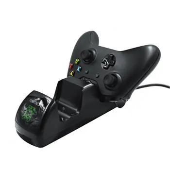 Xbox One/One X/One S Valdytojas Įkroviklis Dual Slot High Speed Docking/Įkrovimo Stoties, 2 x 1000mAh Įkraunamas Akumuliatorius