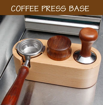 51/58MM Vadovas Medienos Kavos Suklastoti Turėtojas Kilimėlis Barista Kavos Espresso Klastojimo Latte Art Pen Suklastoti Turėtojo Buveinės Kavos Priedų