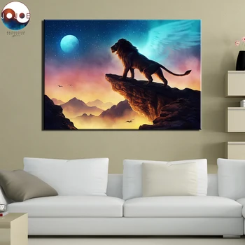 HD atspausdinta 1 pultas drobės tapybos abstrakčiai liūtas Laisvas Kaip Paukštis, kurį JoJoes Meno siena nuotraukas kambarį plakatai ir spausdina