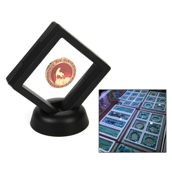 10 Vnt 3D Progines monetas, Ženklelis Saugojimo Boxs Rėmo Šešėlis Sagė Pakabos Dėžutė Papuošalų Ekranas Tuščias Monetos Rėmo Žiūrėti Dėžutę