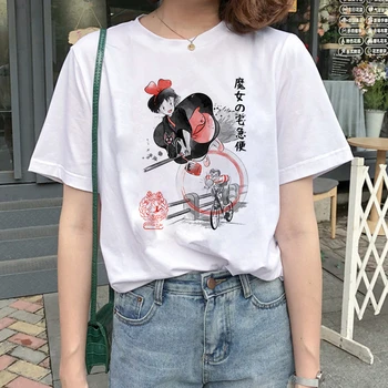 Totoro Dvasia Toli marškinėlius Studio Ghibli femme Japonų animacinių filmų Anime moterų marškinėlius (t-shirt Hayao Miyazaki drabužius cute girl marškinėliai