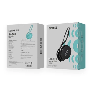 SENICC SH-903N Šviesos Sporto Stereo Bass Neckband Muzikos uždejimas-ear Ausinės su mic Mobiliojo Telefono Išmaniojo telefono Ausinių