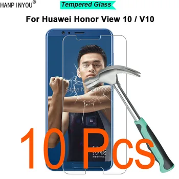 10 Vnt./Daug Huawei Honor Peržiūrėti 10 V10 9H Kietumu 2.5 D-Ultra plonas Grūdinto Grūdintas Stiklas Kino Screen Protector Apsaugoti Guard