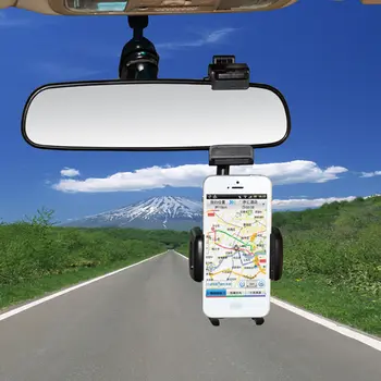Automobilio Salono Galinio vaizdo Veidrodėlis Išmanųjį telefoną Mount Turėtojas Laikiklis 360 Laipsnių Kampu Reguliuojama NC99