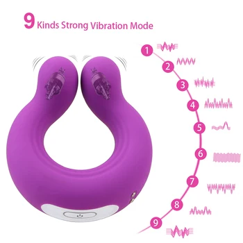 IKOKY Gaidys Vibratorius Žiedas Klitorio Stimuliatorius Massager Vibrator Sekso Žaislų Pora Vibratorius 9 Greičiu Varpos Klitorio Stimuliacija
