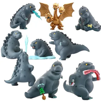 12Pcs/set Q Versija Gojira Godzilla Mielas PVC Veiksmų Skaičius, Kolekcines, Modelis Žaislas Dovana Chlidren Gimtadienio Dovanos