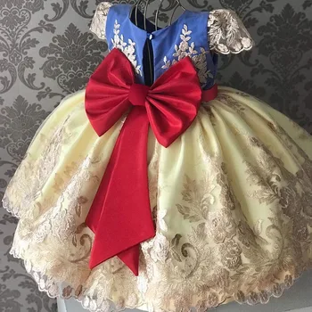 Fantazija Princesė Suknelės Mergina Nėrinių Tutu Išsiuvinėti Gėlių Kamuolys Suknelė Baby Girl Drabužiai Vaikams, Vestuvės Dress WG-D0123