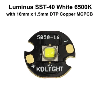 Luminus SST-40 N4 BA Balta 6500K LED Spinduolis su 16mm / 20mm DTP Vario MCPCB