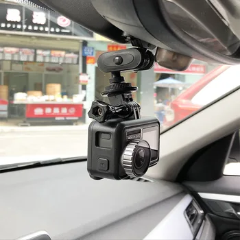 Galinio vaizdo veidrodėlio Tvirtinimą už Gopro Hero 8 7 6 5 4 3+ SJCAM sj4000 Xiaomi yi Xiaoyi 4K EKEN Dji Osmo Veiksmų Fotoaparato Automobilių Reikmenys