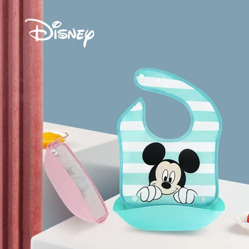 Disney 2vnt Kūdikio Daiktai Neperšlampami kombinezonai su Antkrūtiniais Šluostės Bandana Seilinukai Maitinti Kūdikio Seilių Rankšluostį Naujagimių Animacinių filmų Prijuostės Reguliuojamas Kūdikių Seilinukai
