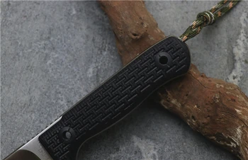 POHL integruota peilis Niolox ašmenys（Šlifavimo） G10 rankena lauko kempingas medienos apdirbimo, sodo multi-purpose medžioklės įrankis
